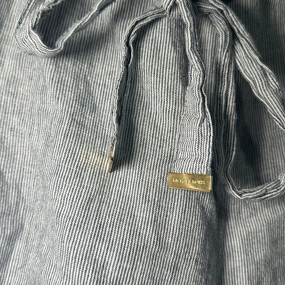 women's Michael Michael Kors linen blend belted pinstripe shorts size xl - Picture 3 of 4